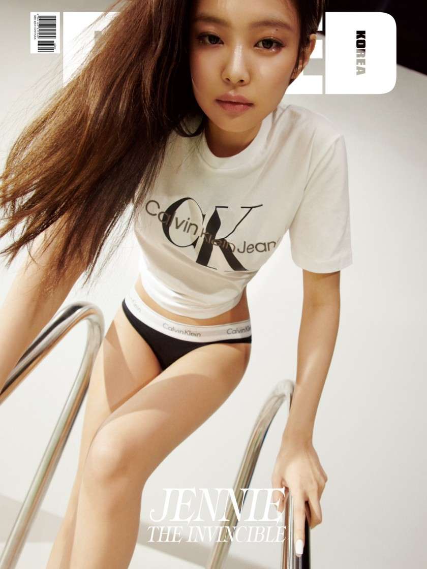 BLACKPINK's Jennie Calvin Klein Underwear pictorial DAZED magazine cover.