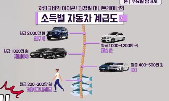 Types of cars by income.