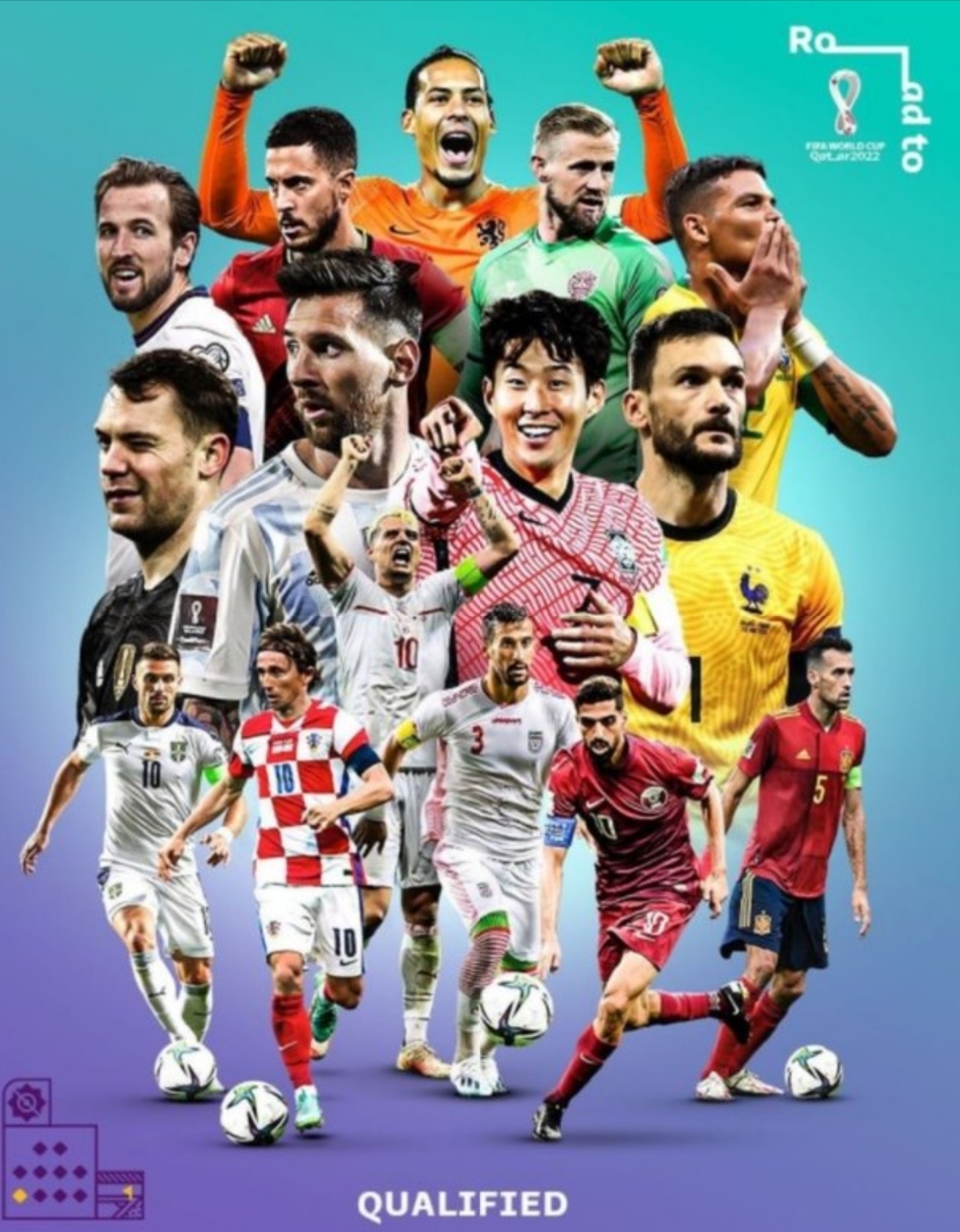 Our excitement on the World Cup poster.
