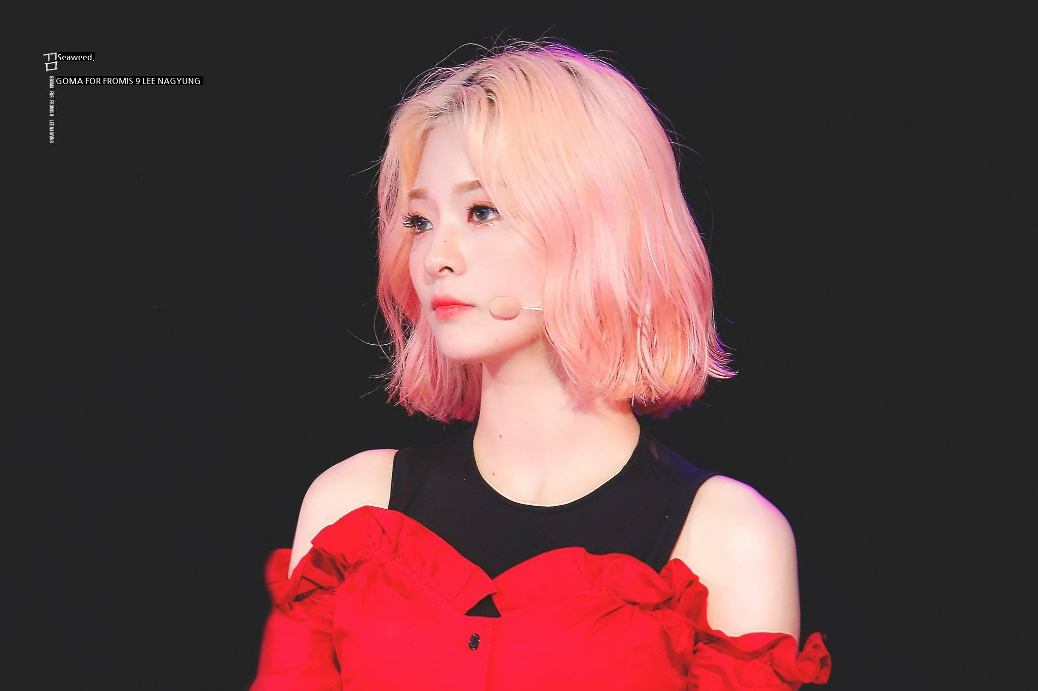 Pink bobbed hair Nagyung.