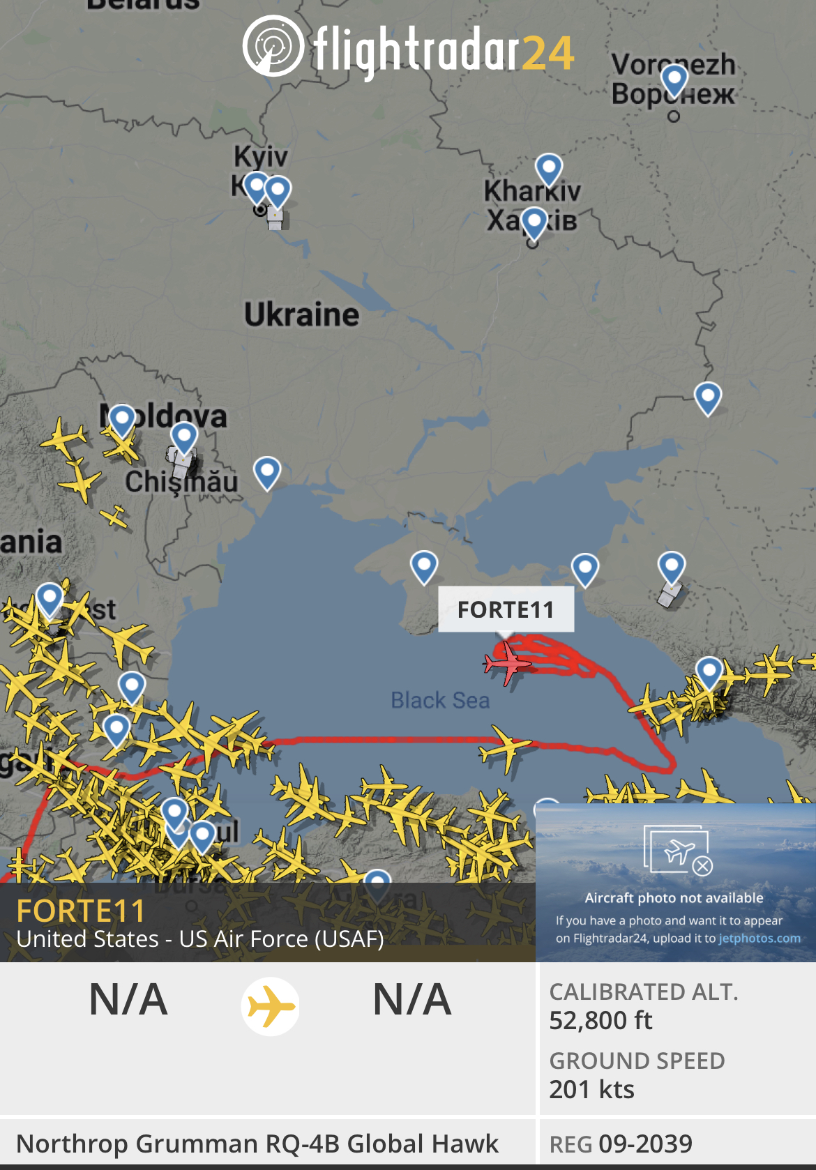 우크라이나에 미국 공군 감시자산 죄다 모여있음.