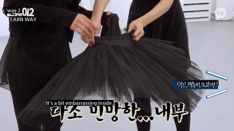 Lovelyz's Mi-Joo was so embarrassed to wear a ballet skirt.