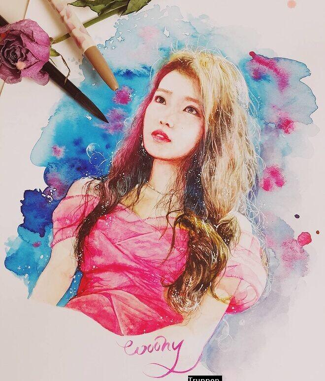 High quality IU fan art JPG.