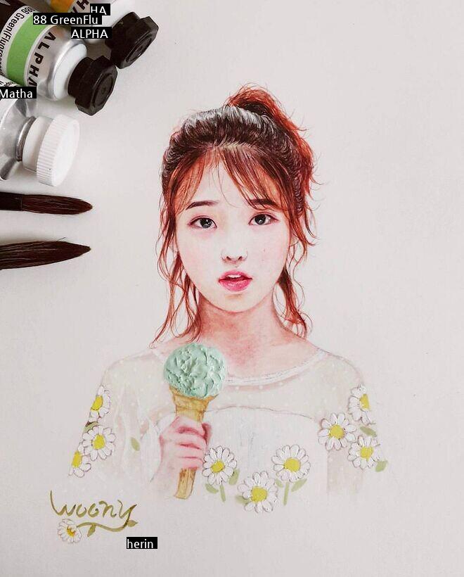 High quality IU fan art JPG.