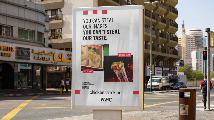 KFC's decision to steal chicken images.