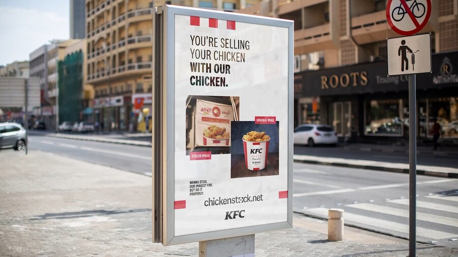 KFC's decision to steal chicken images.