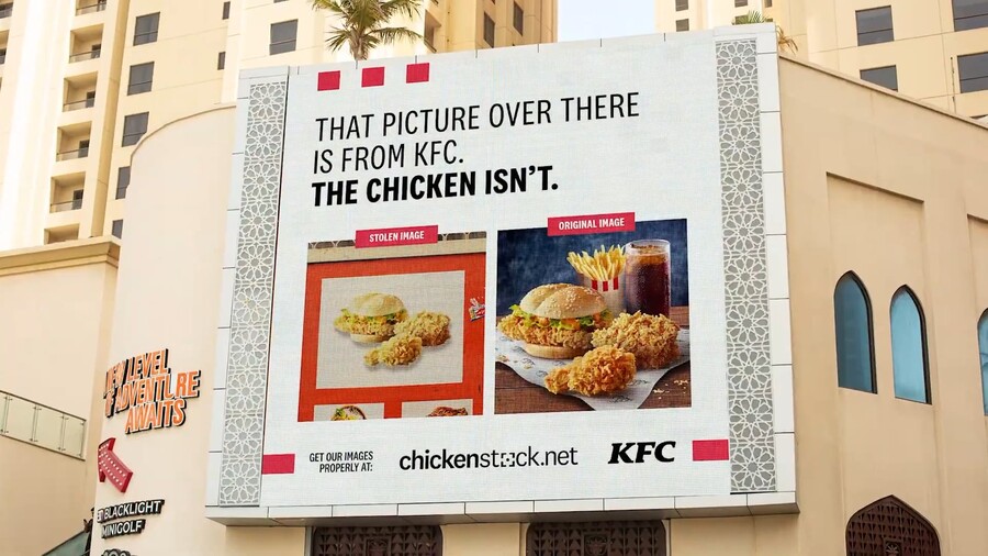 KFC's decision to steal chicken images.