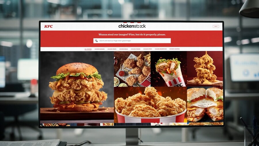 KFC's decision to steal chicken images.