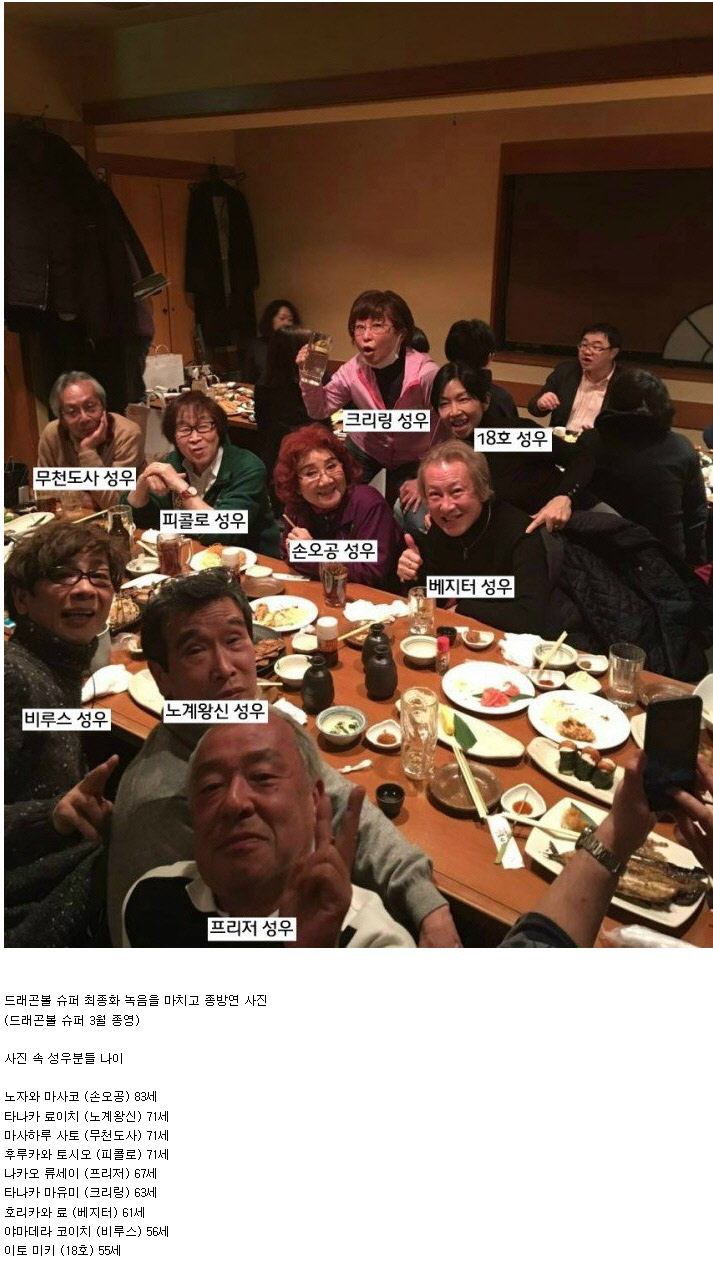 50代が末っ子の日本声優会食の席