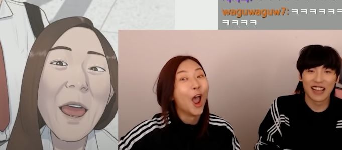 A female streamer who made a surprise appearance in a webtoon