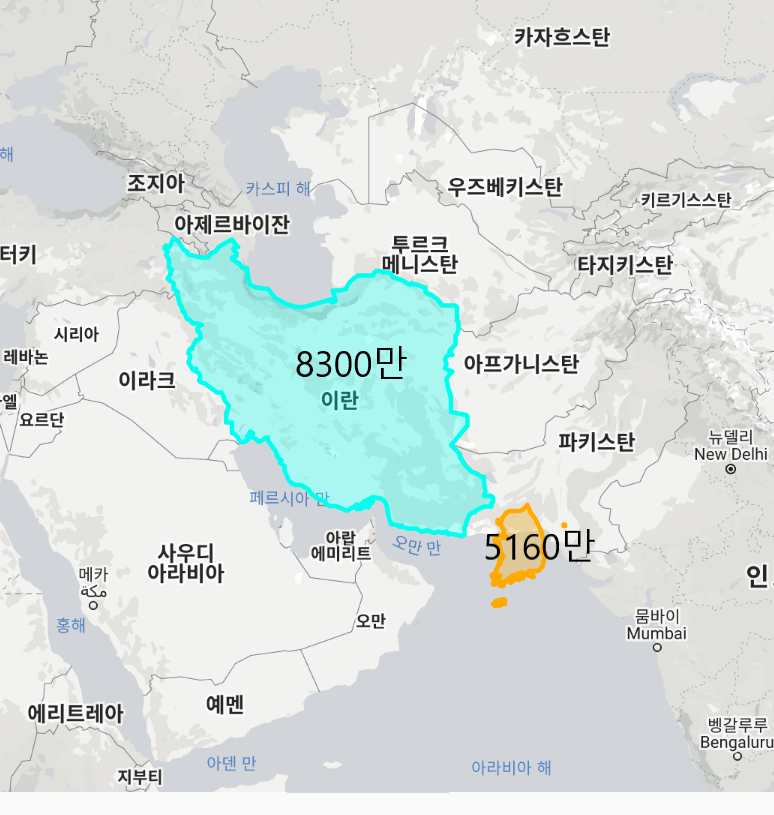 韓国は本当に人口密度が高いのかな。