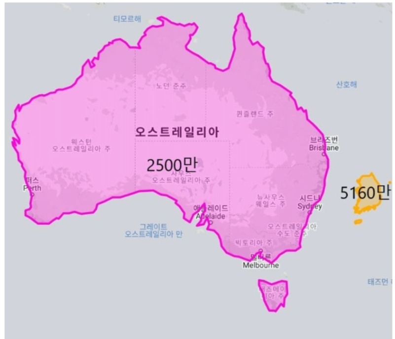 Is Korea really densely populated?