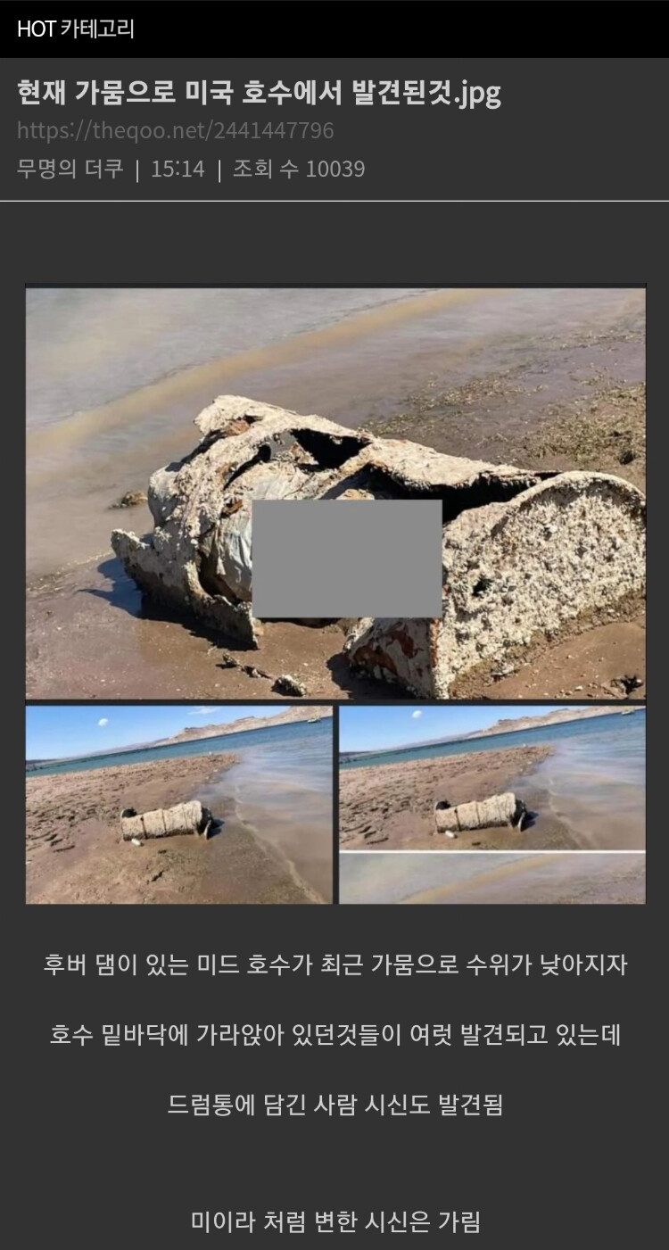 現在、干ばつでアメリカの湖で発見されたもの.jpg