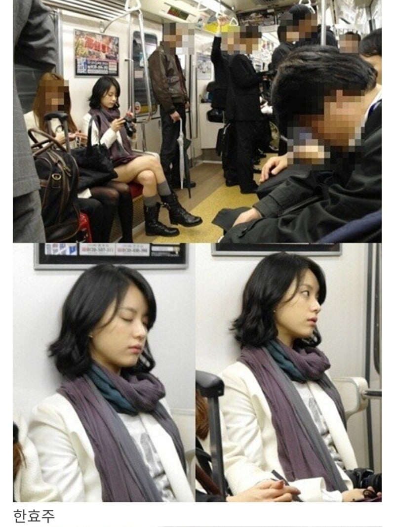 Celebrities with smiles on the subway.jpg