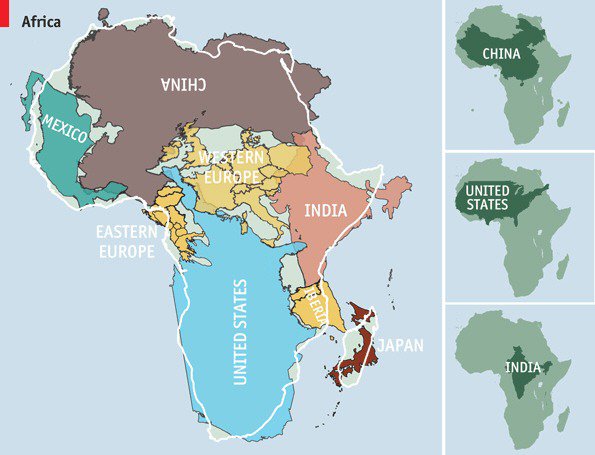 The actual size of Africa