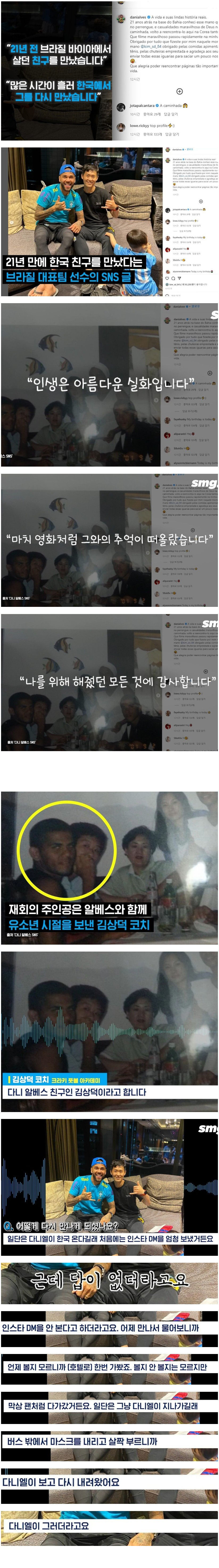 다니 알베스와 한국인 김상덕씨의 사연