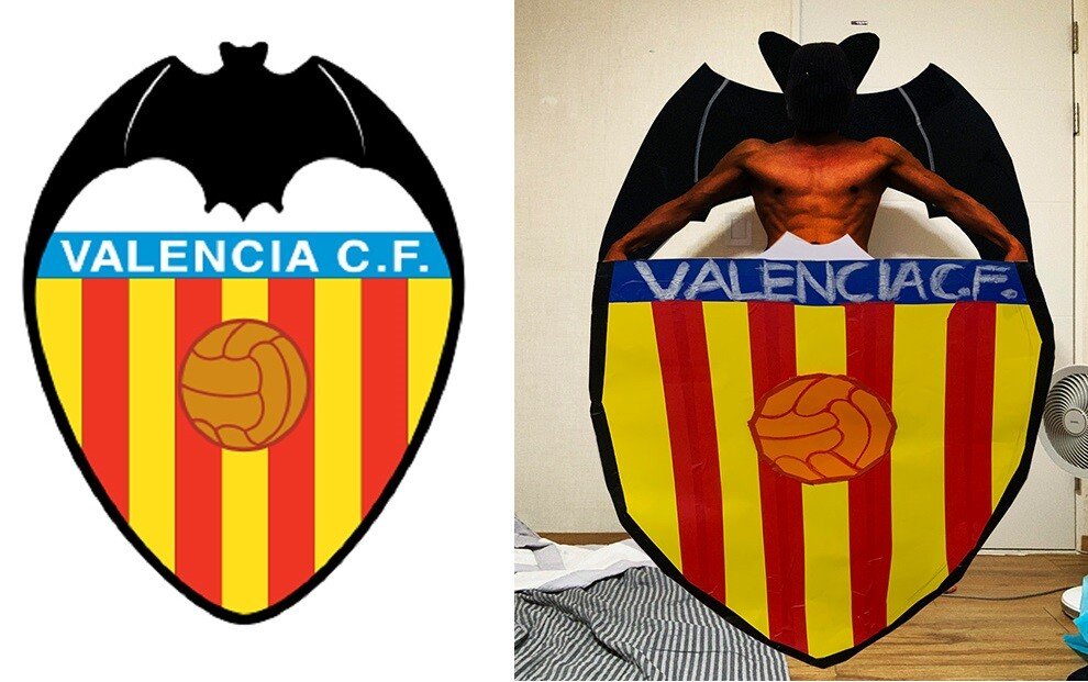 I dressed up as the emblem of Valencia CF