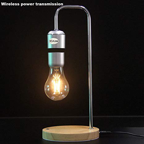 a levitating light bulb with a magnet