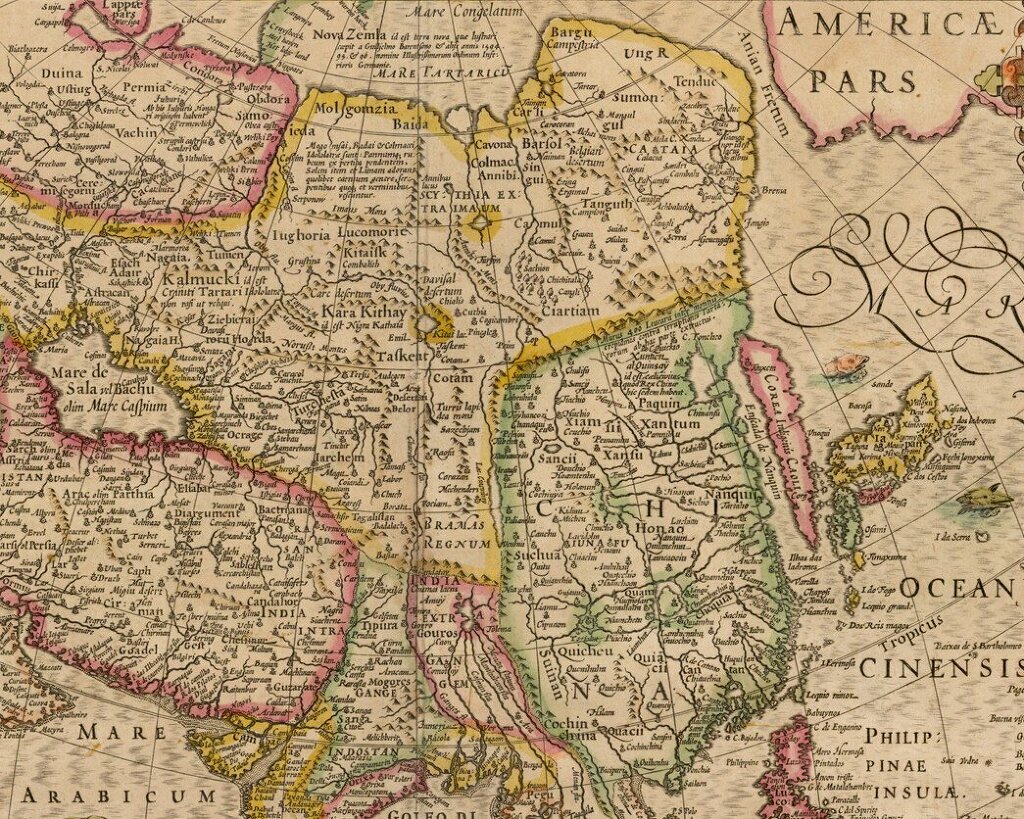 17세기 네덜란드인이 그린 아시아 지도