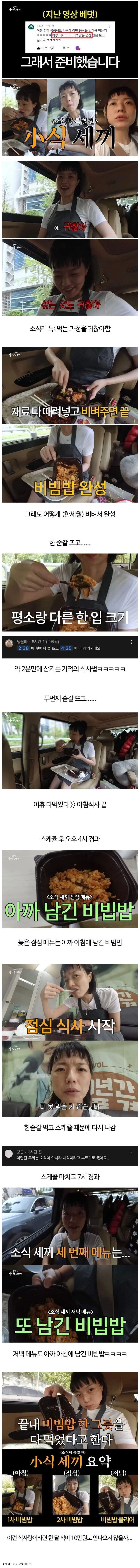Ahn Youngmi's three meals a day