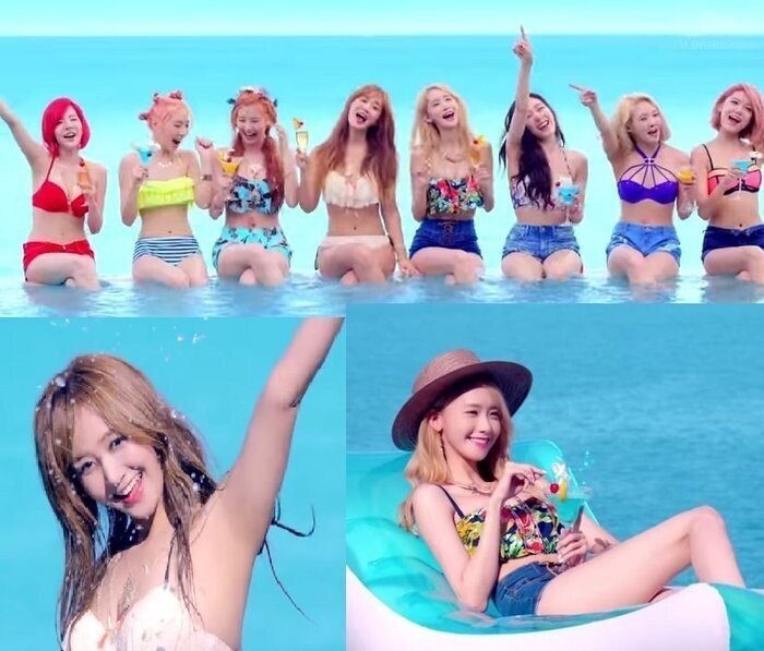 7 years ago girl group summer concept gif