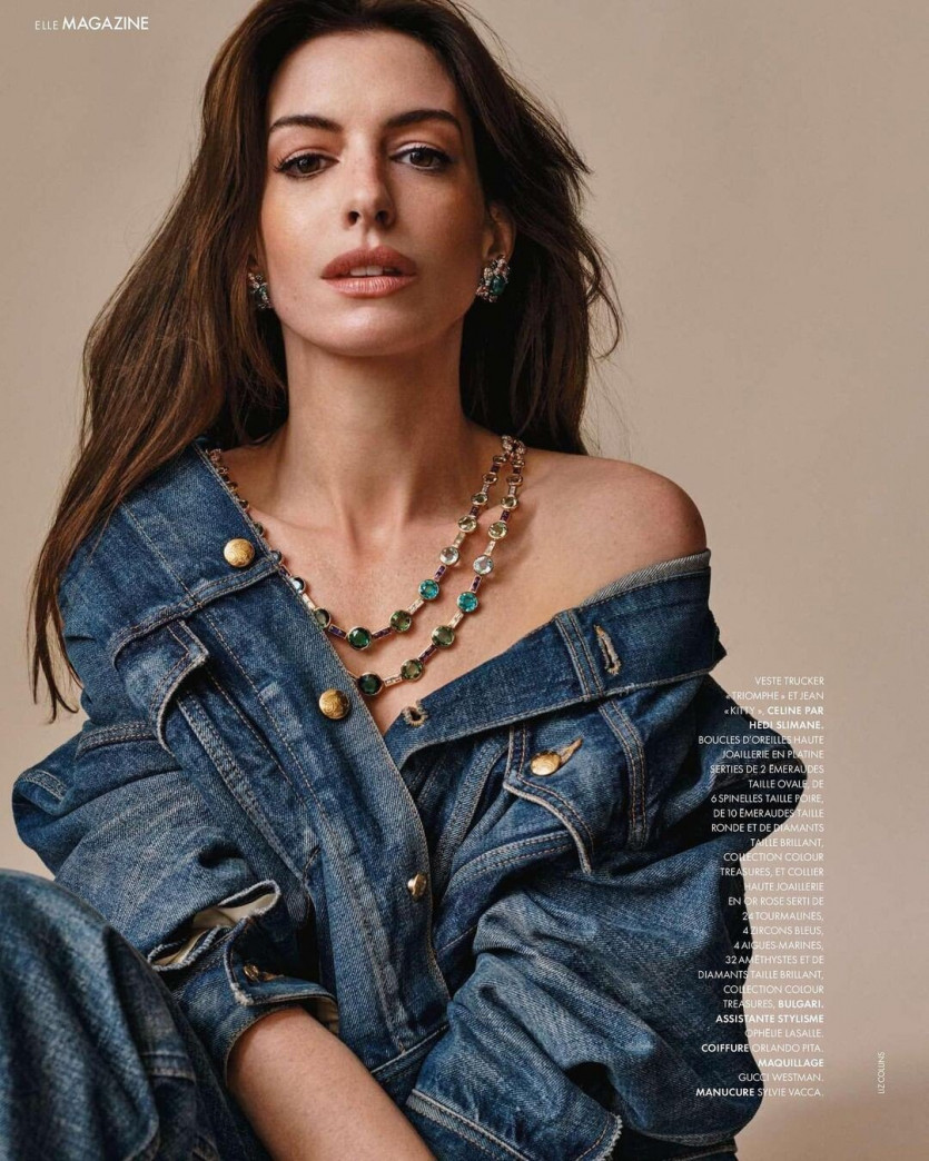 Anne Hathaway ELLE 4 photoshoots in France