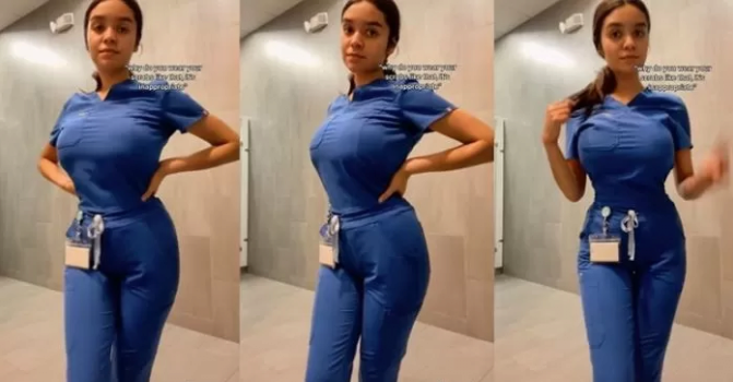 Nurse who was criticized for her bad dress at the hospital