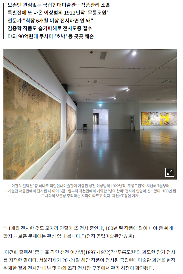 LEE GUN HEE's collection is dangerous. Exhibits 100-year-old old paintings for the first year