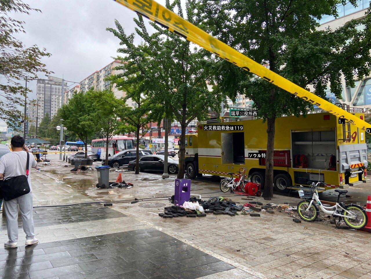 江南駅近くの振興交差点現在の状況