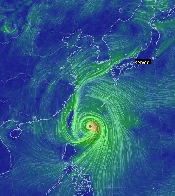 全世界の風、天気、海の状態を見る地図