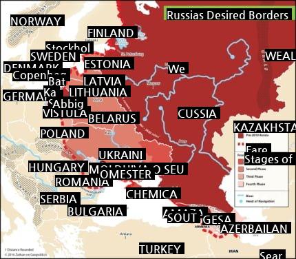 ロシアは今度ポーランド東部まで押さなければ国家滅亡の手順です。