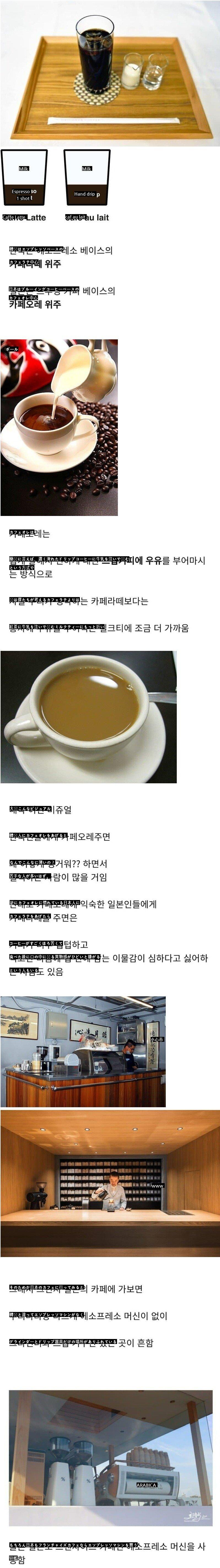 韓国と日本のコーヒーの差jpg