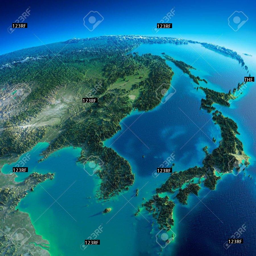 韓半島の地形jpg