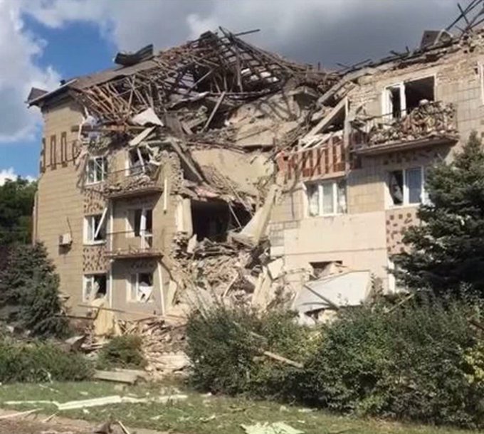 러시아 동원병력 묵고있는 호텔 폭격당함
