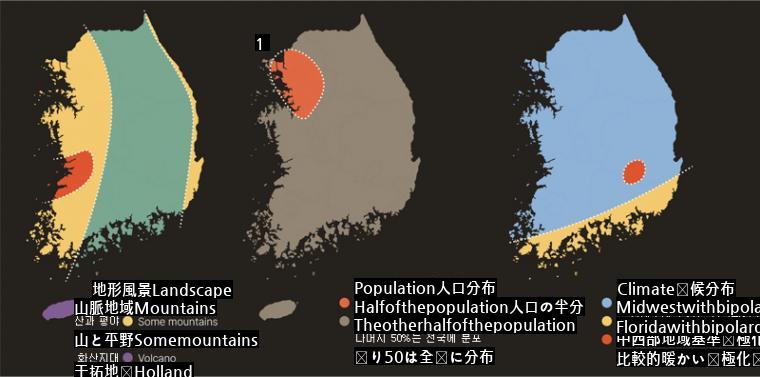 レディットに掲載された9つの特性別に区分した地図