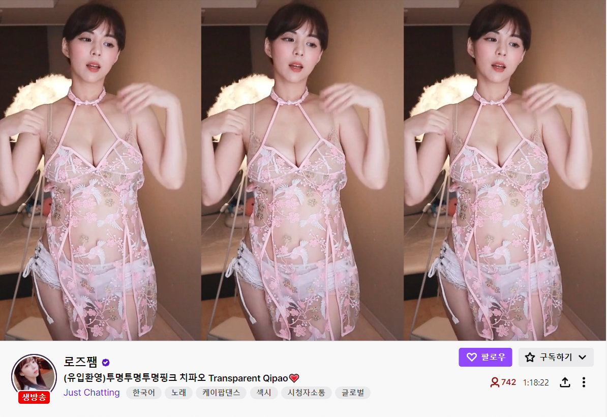 투명투명투명핑크 치파오...로즈쨈의 자슴감 ㅗㅜㅑ