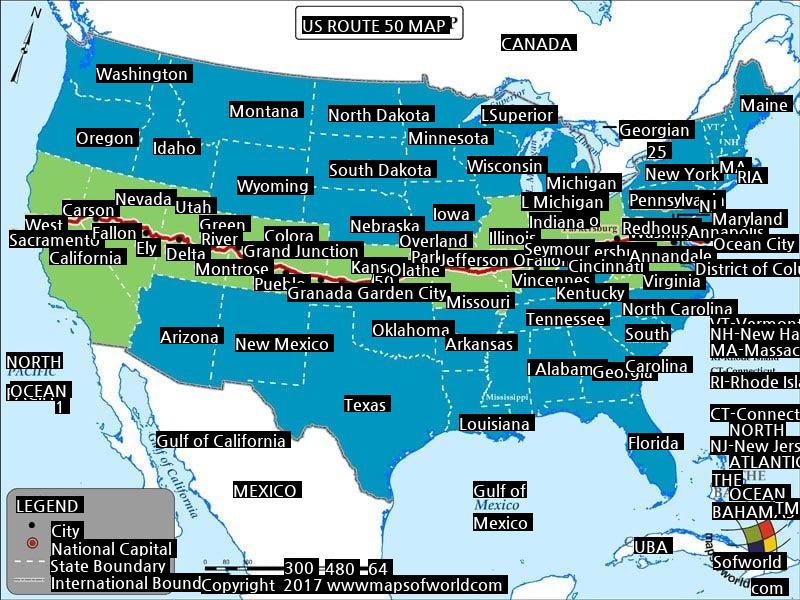 すごいアメリカ国道50号線の写真。