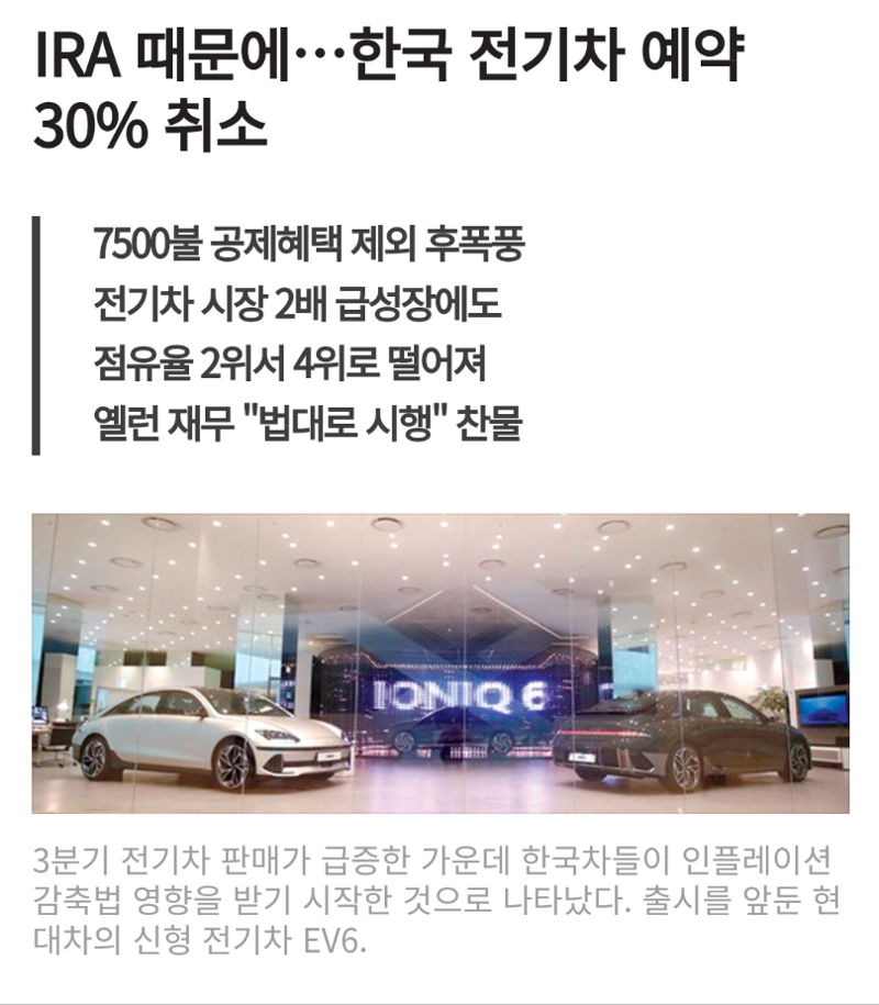 한국 전기차 예약 30% 취소