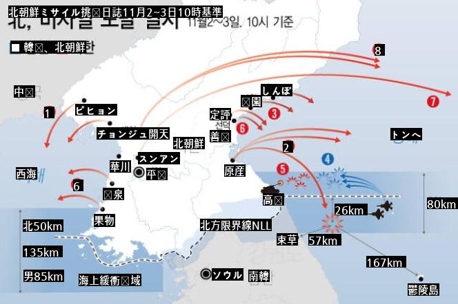 でも昨日鬱陵島の方に行ったミサイル、ある意味jpg。