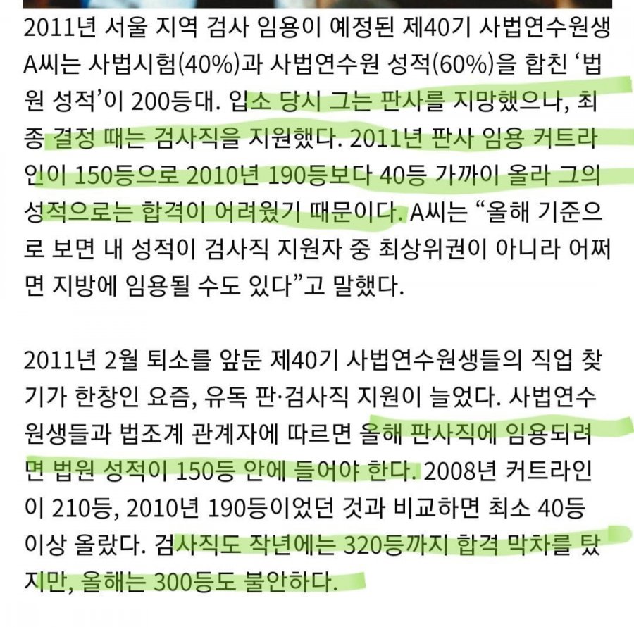 판사>>검사 격차가 엄청 크네요