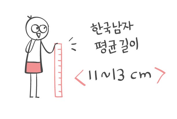 한국남자 대물기준과 평균사이즈