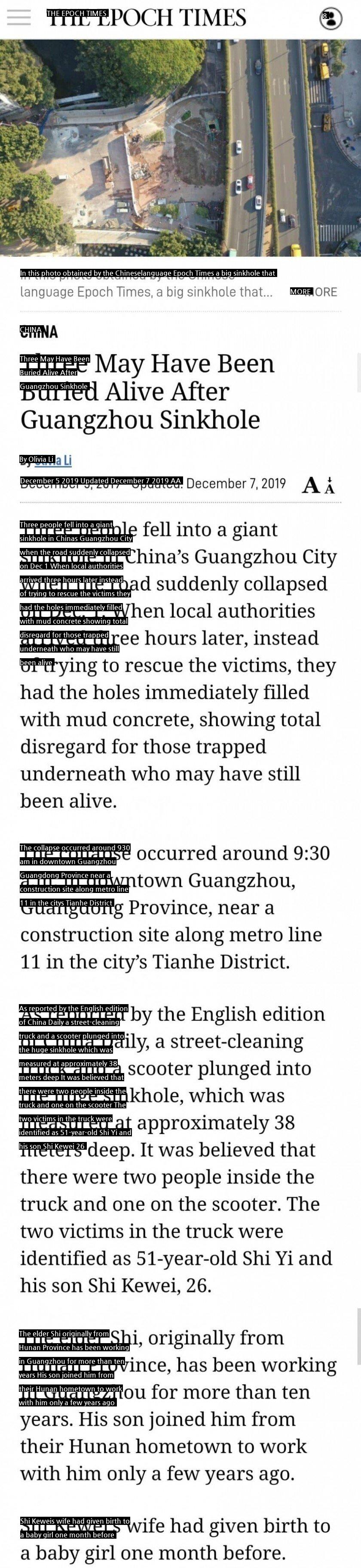 シンクホール行方不明者を生き埋めにした中国政府jpg