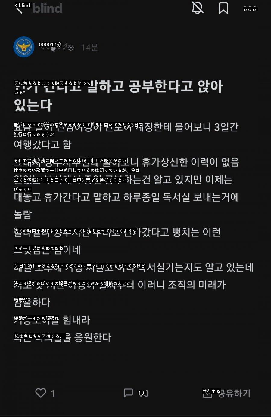 年次休暇と嘘をついて読書室に行って昇進勉強ブラインド