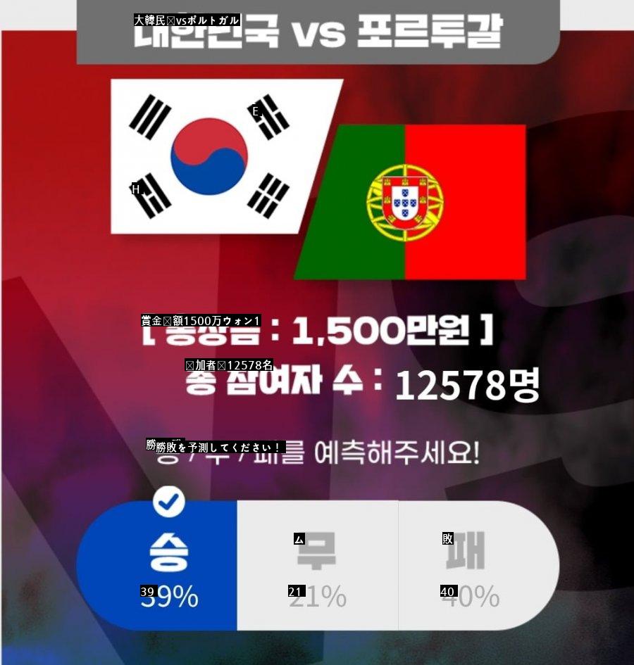 韓国vsポルトガルの勝負予測