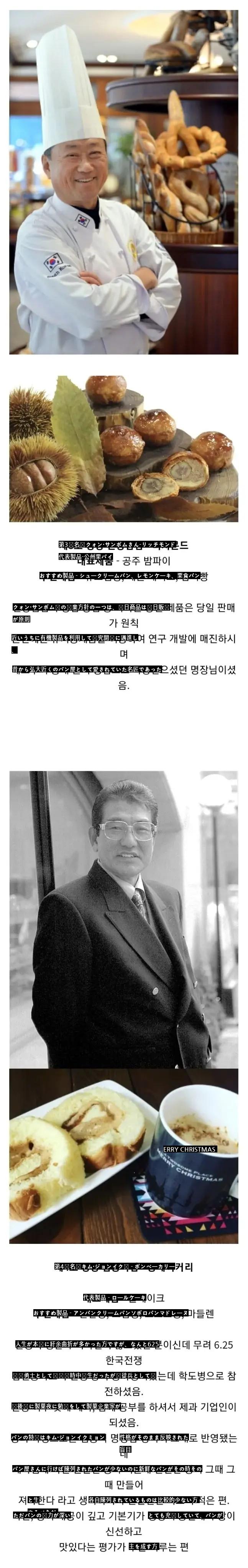 韓国製菓名匠 14人代表パンjpg