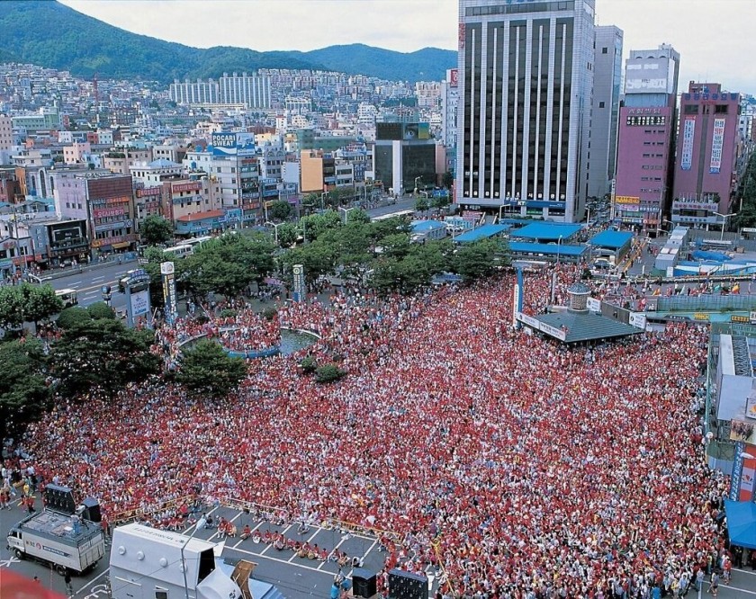 2002년 한일 월드컵 당시 붉은 악마 거리 응원 규모