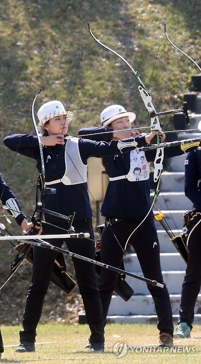 2023년 여자 양궁 대표선발전 2차 1위부터 18위까지 기록 차이