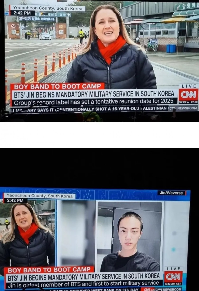 방탄소년단 군입대 중계하는 CNN