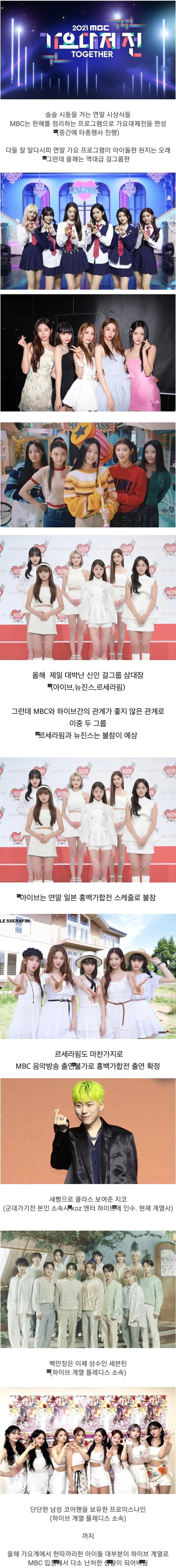 연말 시상식 난리난 MBC 상황