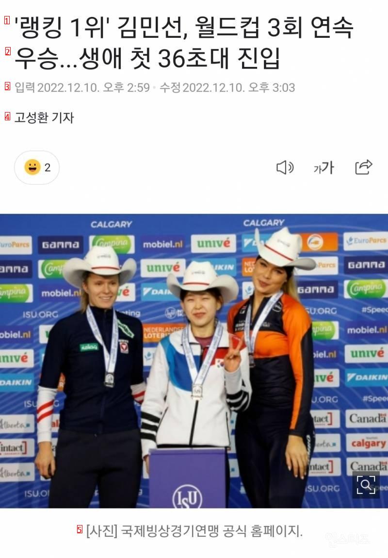 韓国女子スピードスケートの近況。